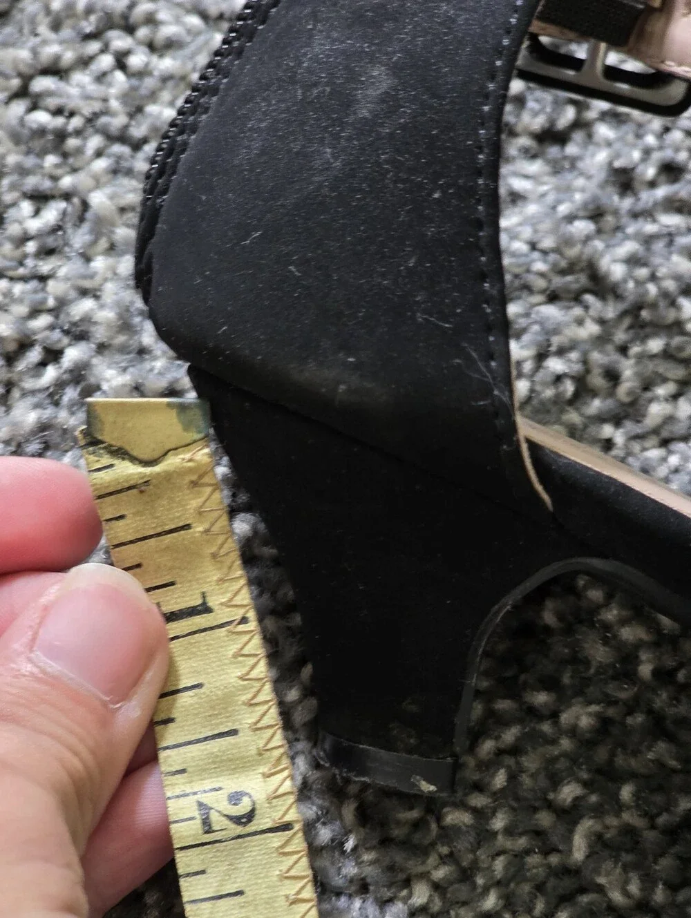 Link Girls Black Heels with Silver Crystals